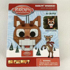 Rudolph Red Nosed Reindeer Christmas Ornament Brick Building Set Brickcraft New
